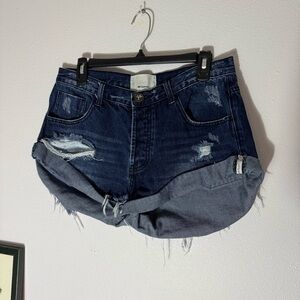 One Teaspoon Bandits distressed cutoff shorts size 28